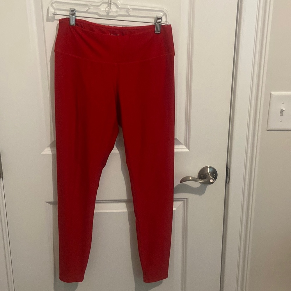 Red leggings